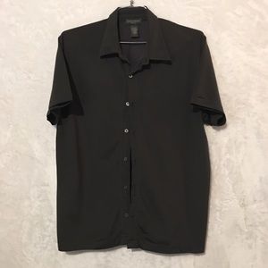 Gray Banana Republic Short Sleeve Button Up